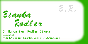 bianka rodler business card